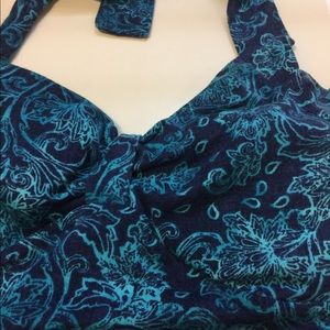 Hawaiian Print Halter Top
